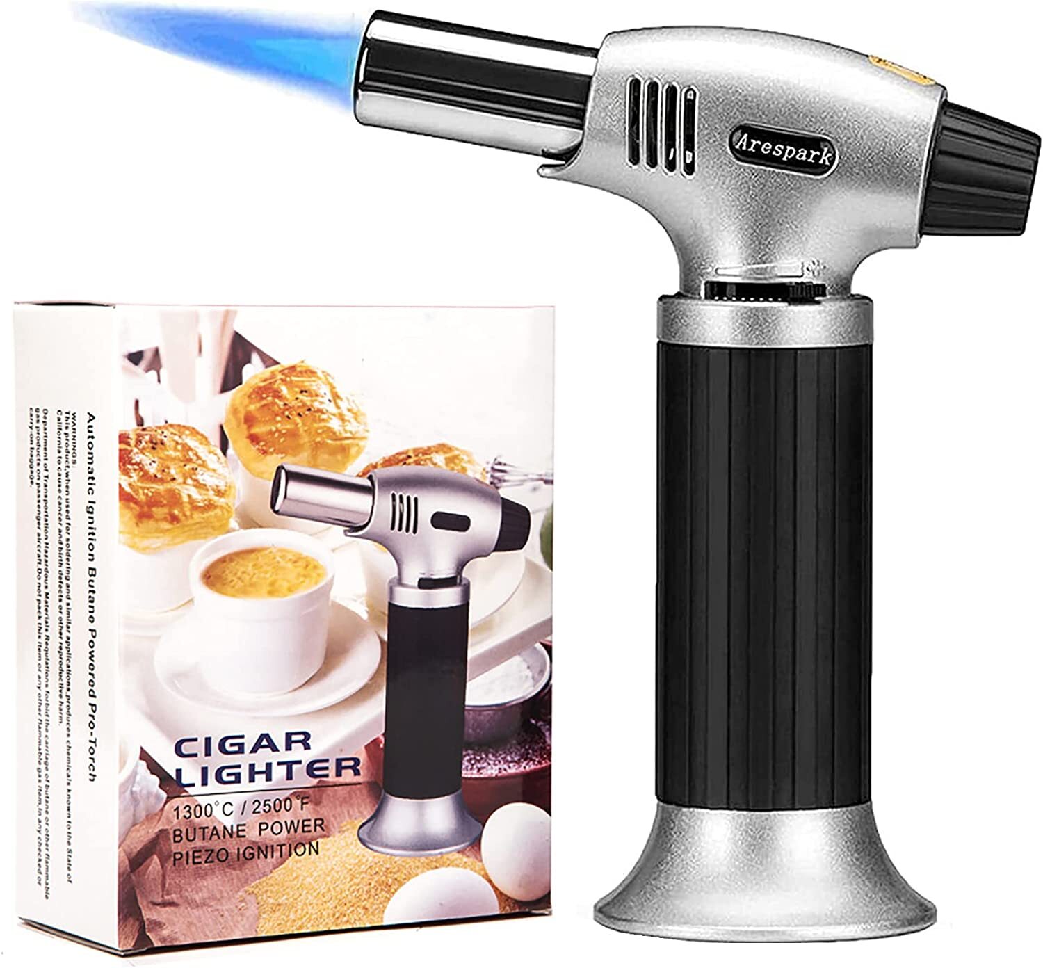 Kitchen Culinary Blow Torch Lighter Cooking Baking Creme Brulee Cigar BBQ Flame