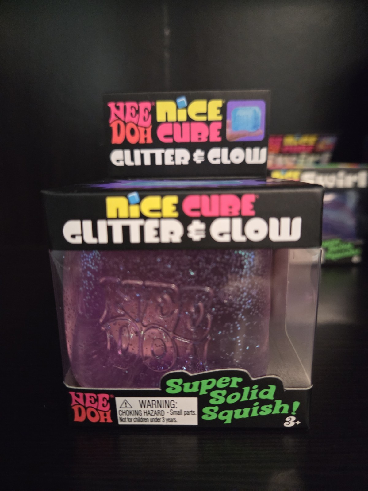 Pink NeeDoh Nice Cube Glitter & Glow New Sealed Squish Toy