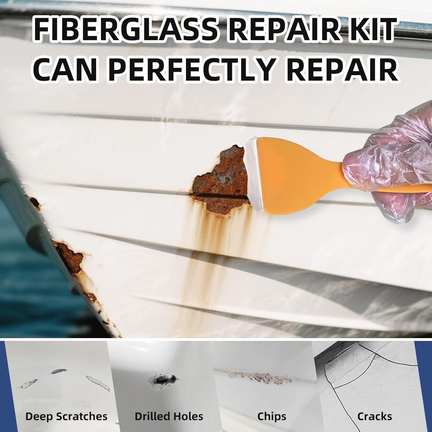 Fiberglass Boat Repair Kit Gel Coat Repair Kit Marine Fiberglass Restoration Kit