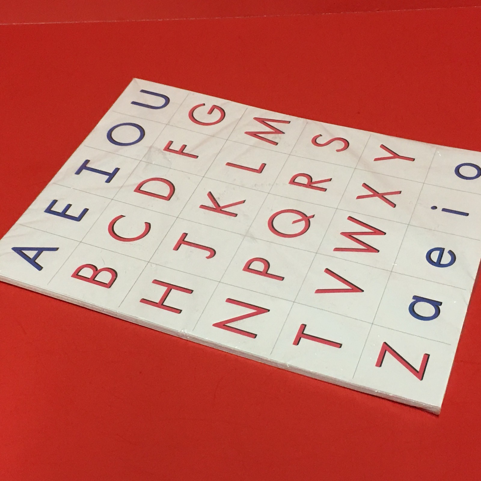 Pink Series Montessori – MOVEABLE LETTERS – 14 Laminated Sheets