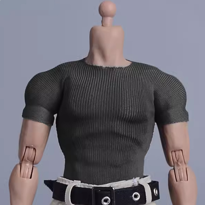 For 6”Muscle Romankey Model1/12 Male Soldier Clothes Close-fitting T-shirt