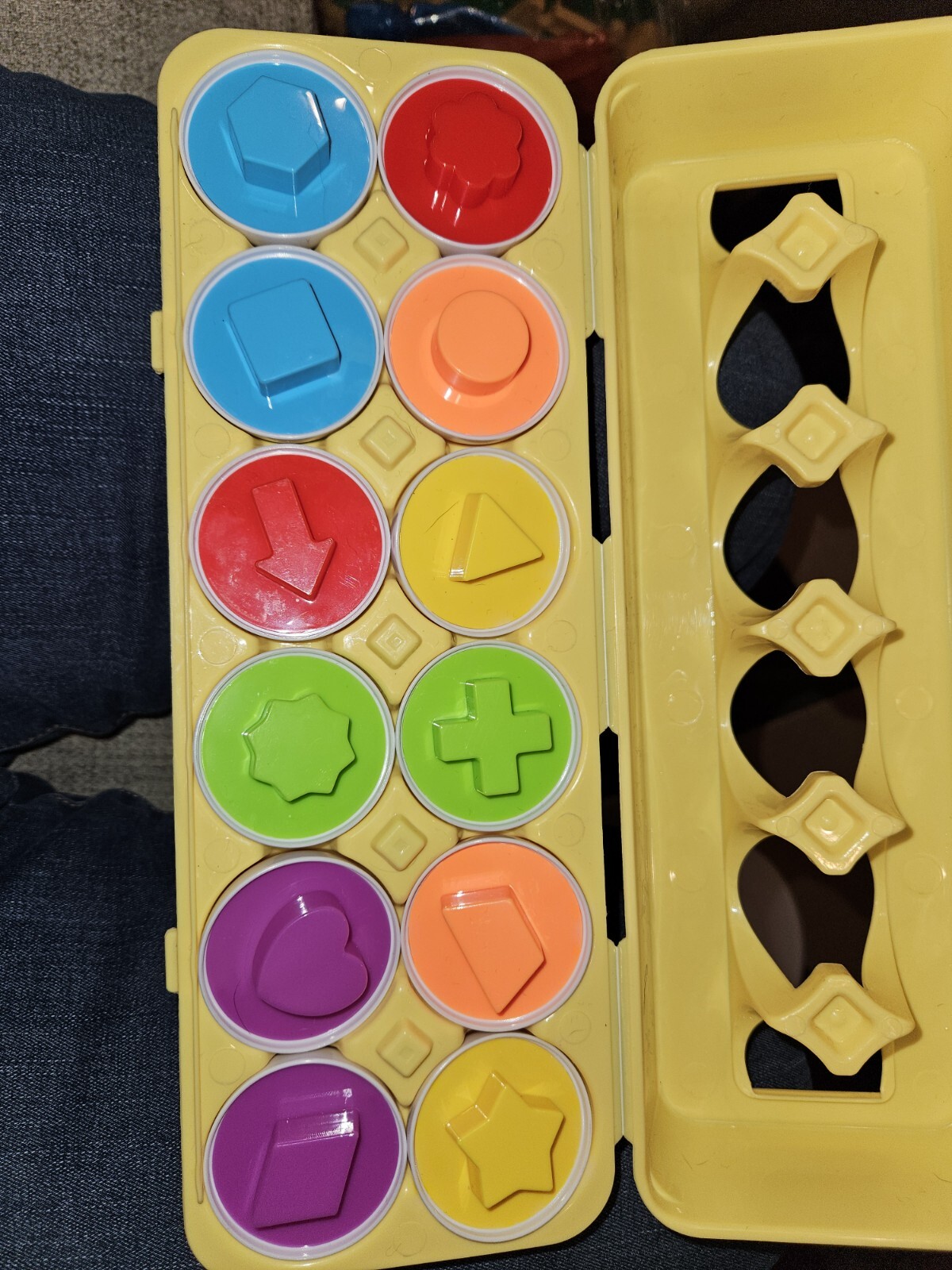 12 Match & Play Color Shape Recognition Sorting & Stacking Learning Eggs Toys