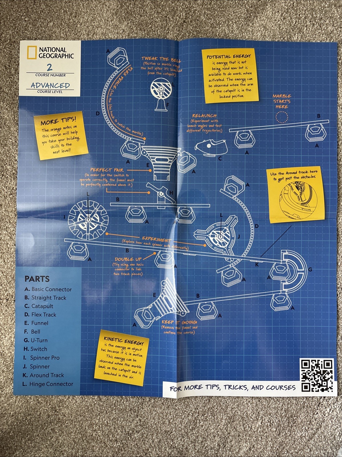 National Geographic Marble Run Puzzle Game Educational Stem – Incomplete