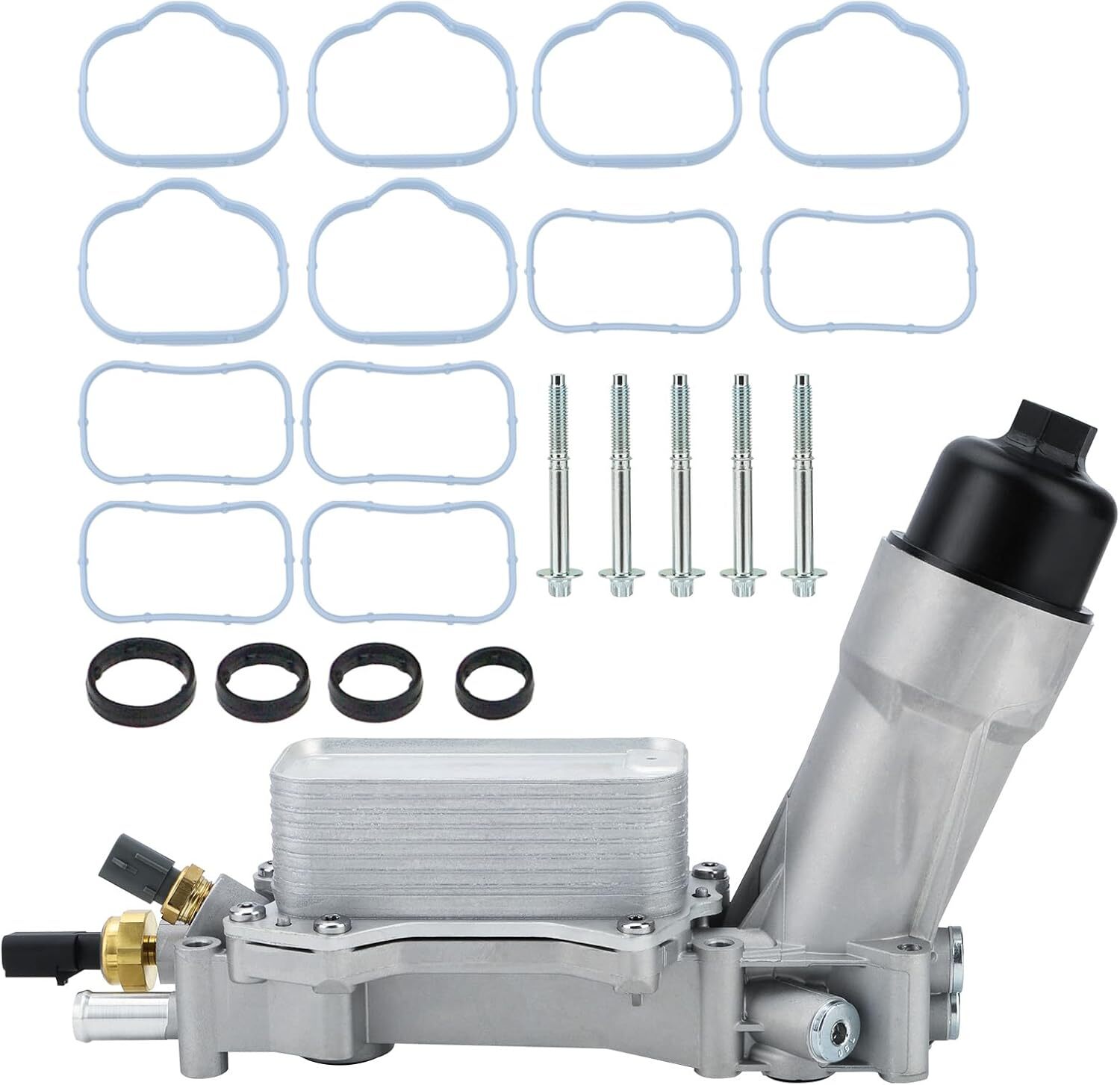 926-876 Aluminum Engine Oil Cooler Oil Filter Housing Adapter For 2011-2016