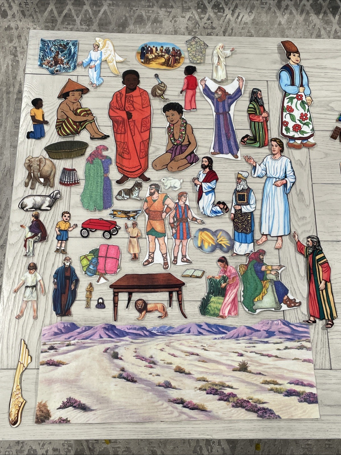 Vintage Bible Stories Felt Board Set Flannel Sunday School VBS Over 40 Pieces
