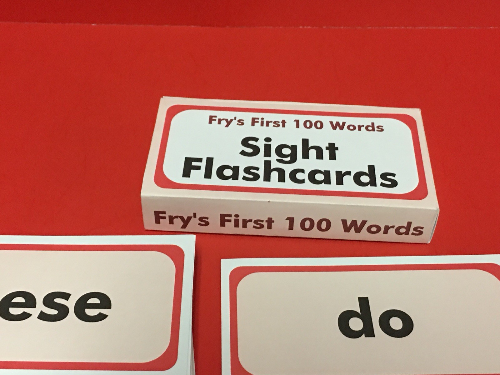 NEW Fry’s First Hundred Words – Reading – Fry Sight Word Flash Cards – 100 cards