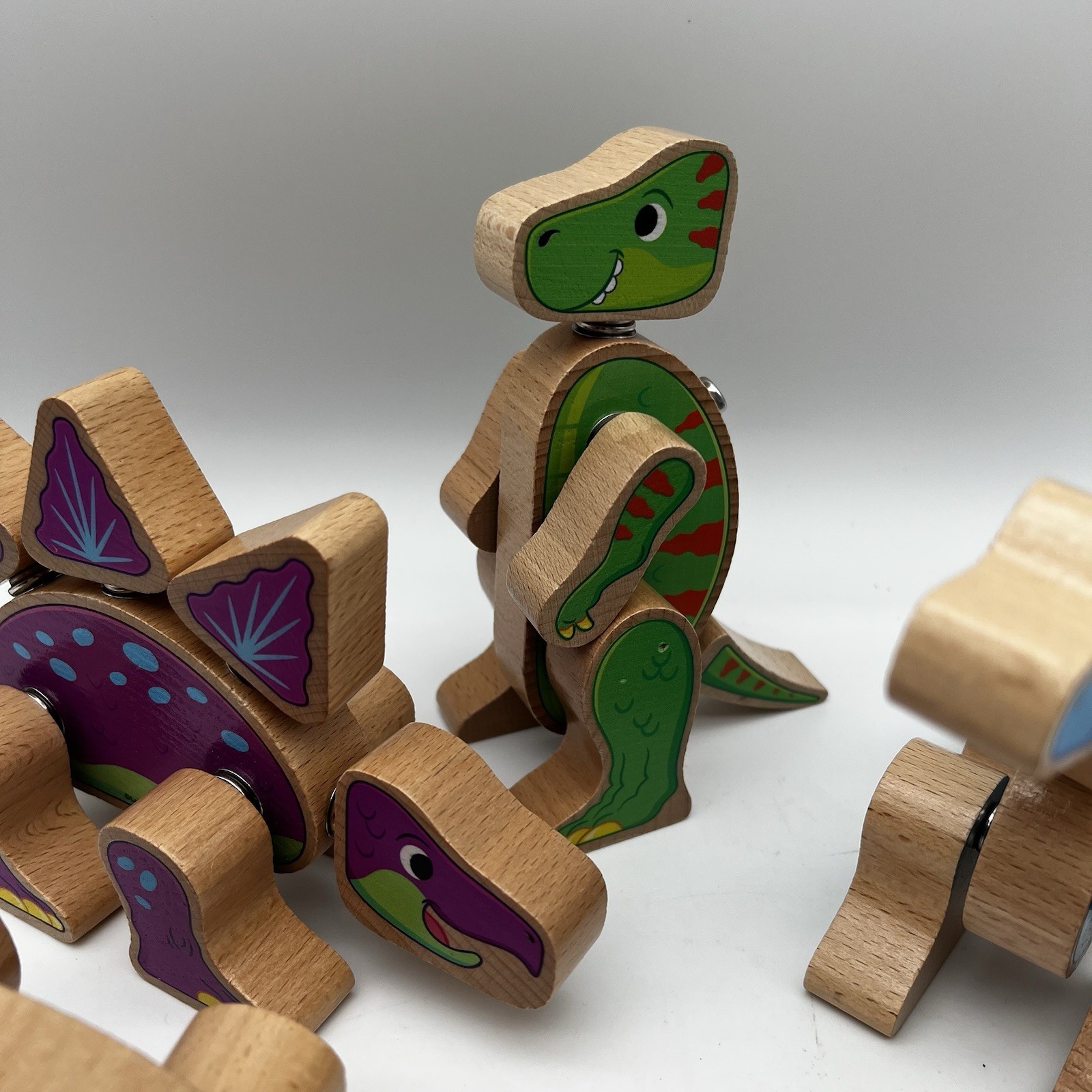 Lakeshore Learning Mix and Match Colorful Snap Dinosaur Wooden Set 38 Pieces