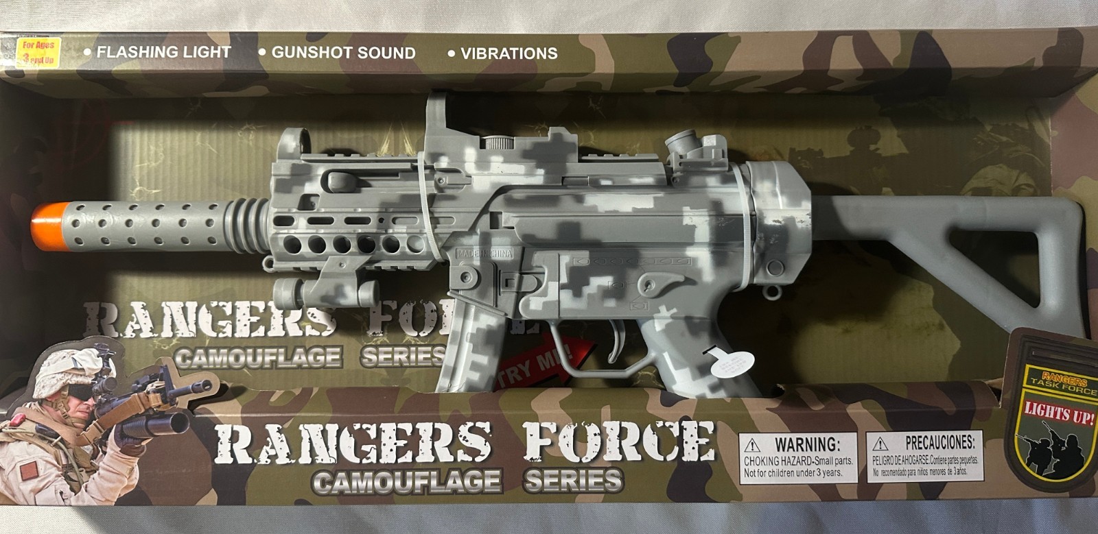 Rangers Force Camouflage Series toy gun Mozlly Light Up Military Combat Force