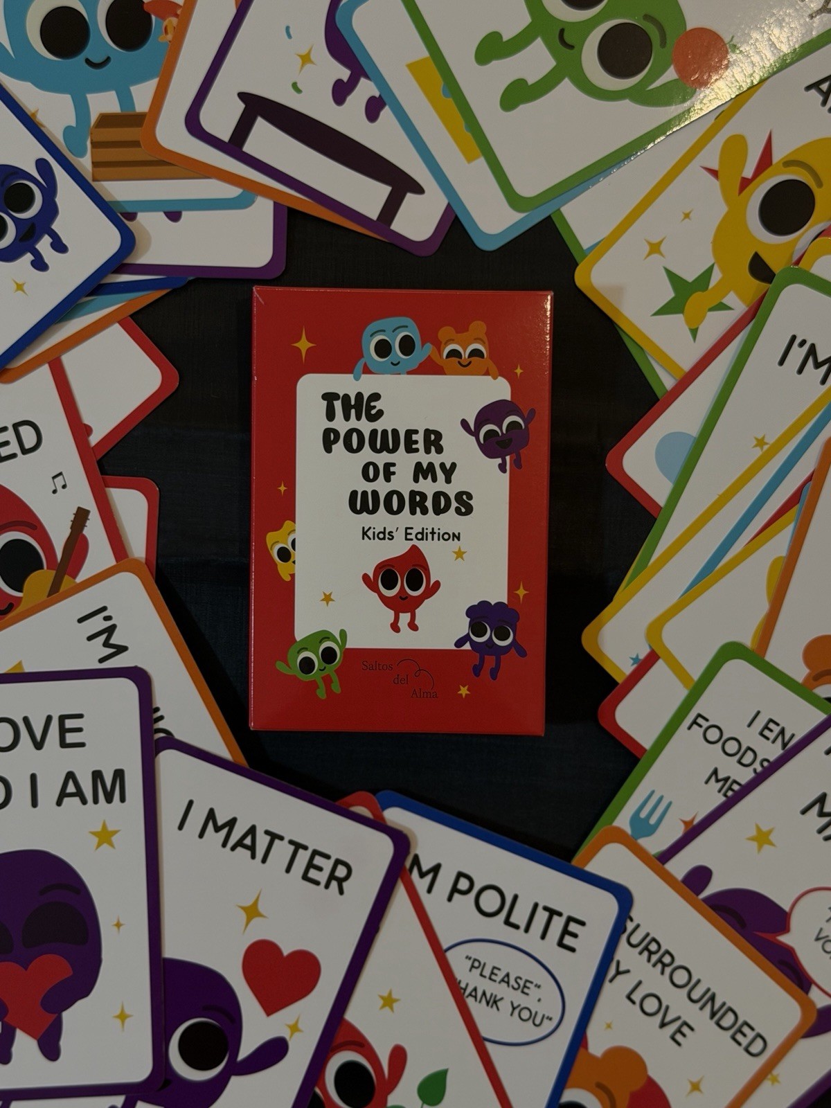 Kids’ Positive Affirmation Cards Set, 45 Reusable Cards