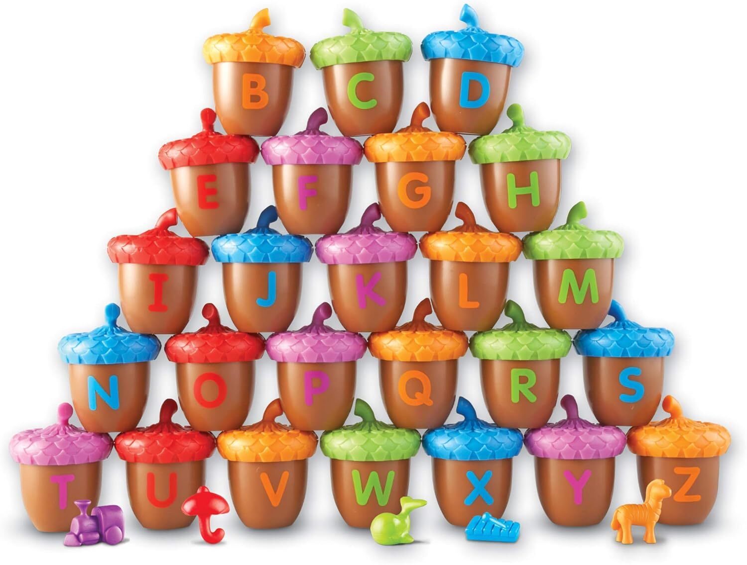 Learning Resources Alphabet Acorns Activity Set, 78 Pieces, Homeschool, Visual &