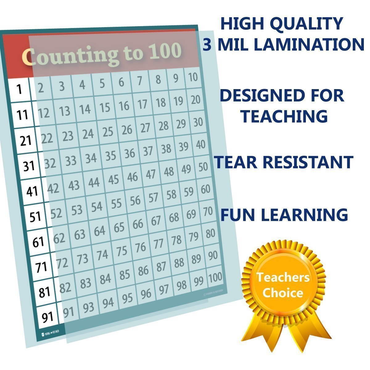 Learn Counting 1 to 100 Number Chart Classroom
