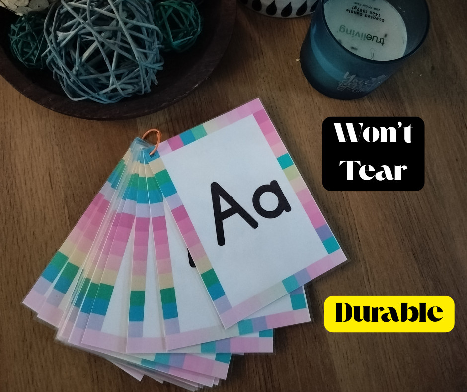 Large Laminated ABC Flash Cards
