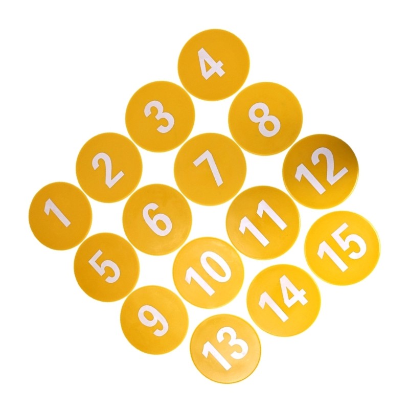 Numbered Spots Marker Flat Floor Spots Marker for Field & Courts Marking Fitness