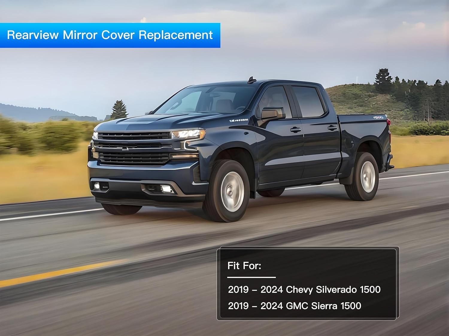 Textured Black Mirror Cap for 2019 2024 Chevy GMC