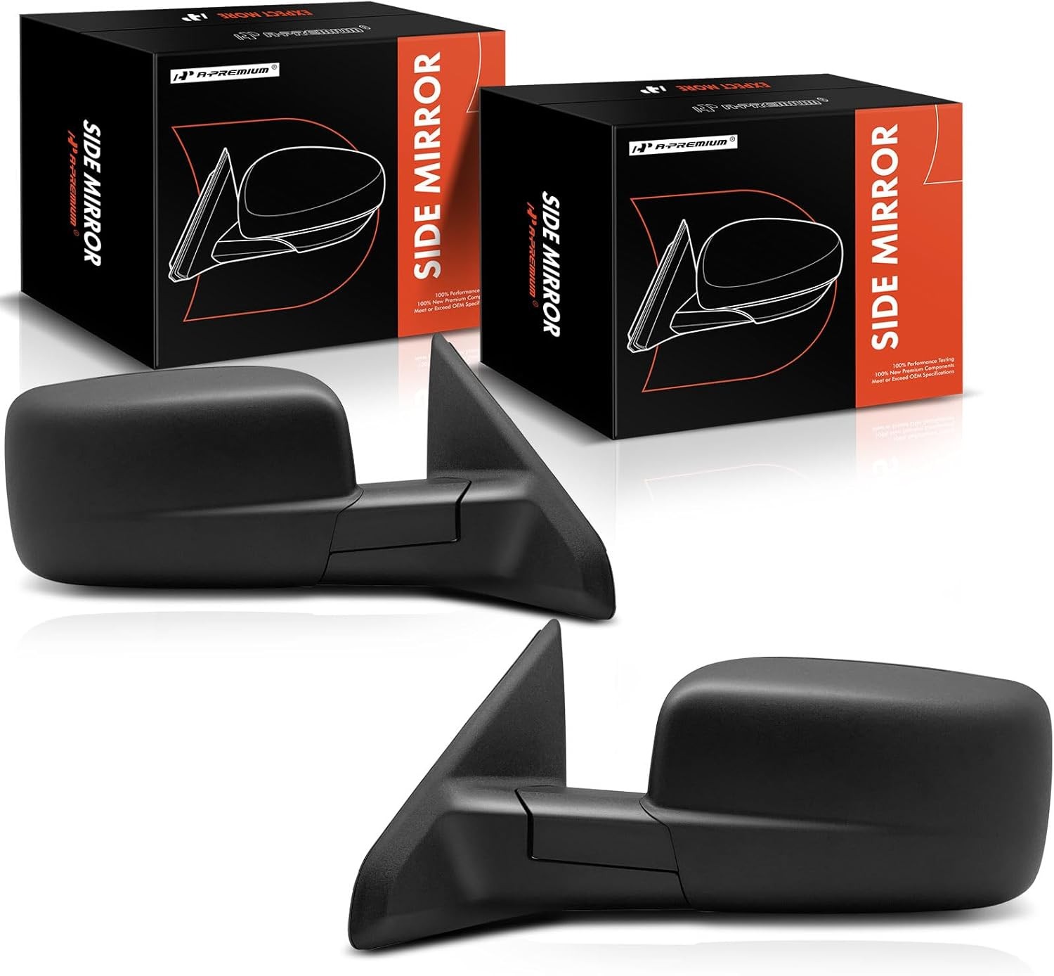 Pair (2) Driver and Passenger Side Power Door Mirror – Compatible with Ram 1500