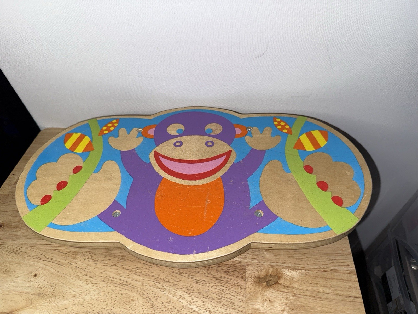 ALEX Monkey Balance Board Purple Wood Kids Sensory Gross Motor Coordination Toy