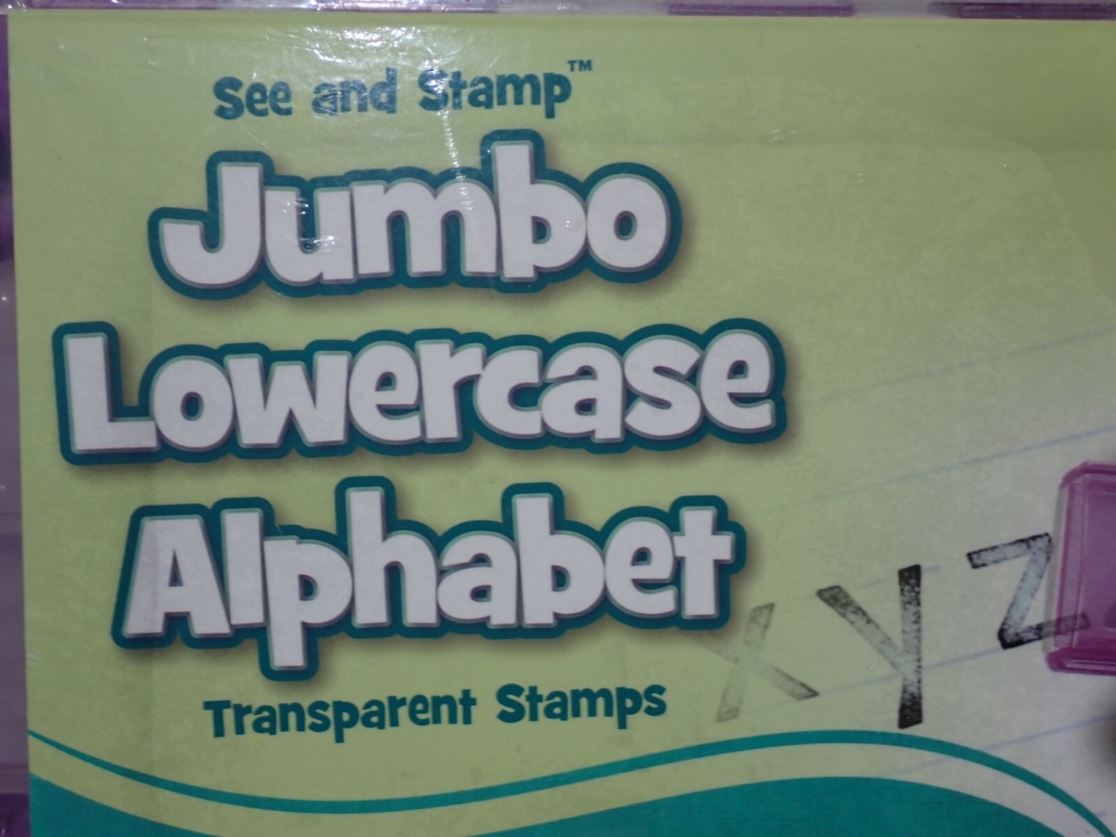 NEW Educational Insights See & Stamp Jumbo Alphabet Lowercase Transparent Stamps
