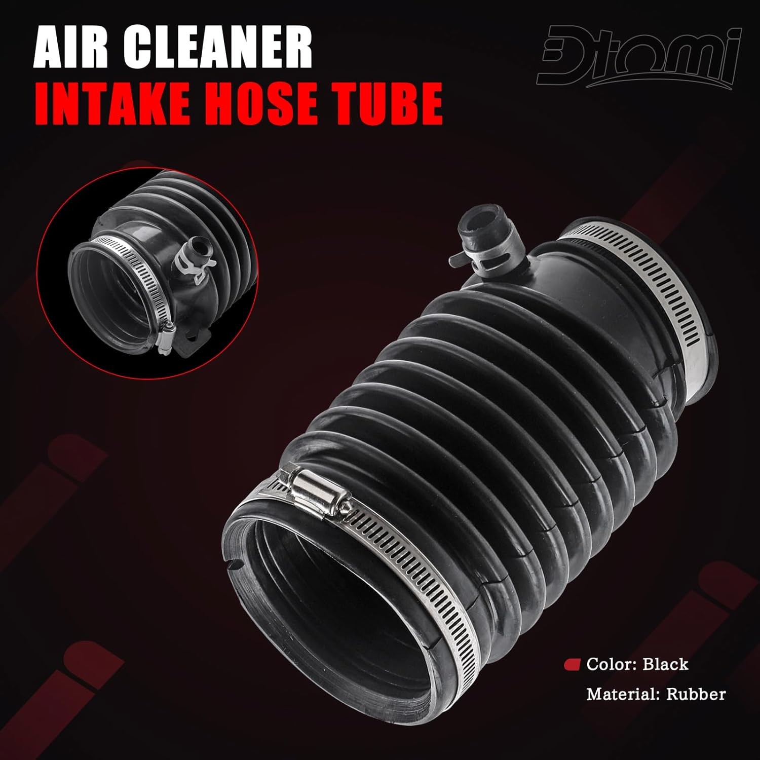 Engine Air Intake Hose w/Clamps Compatible With Honda Acura Vehicle Accord V6 3.