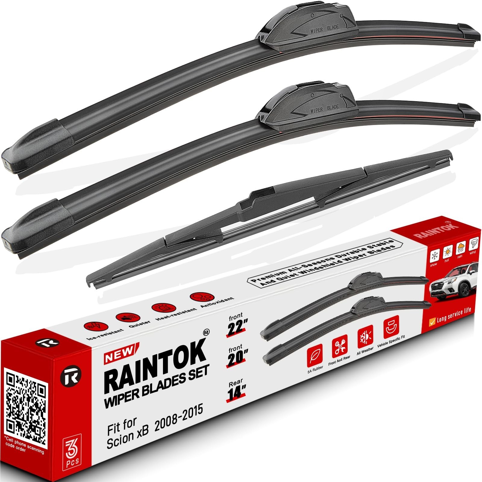 Windshield Wiper Blades Replacement for Scion xB 2008 2009 2010 2011 2012 201…