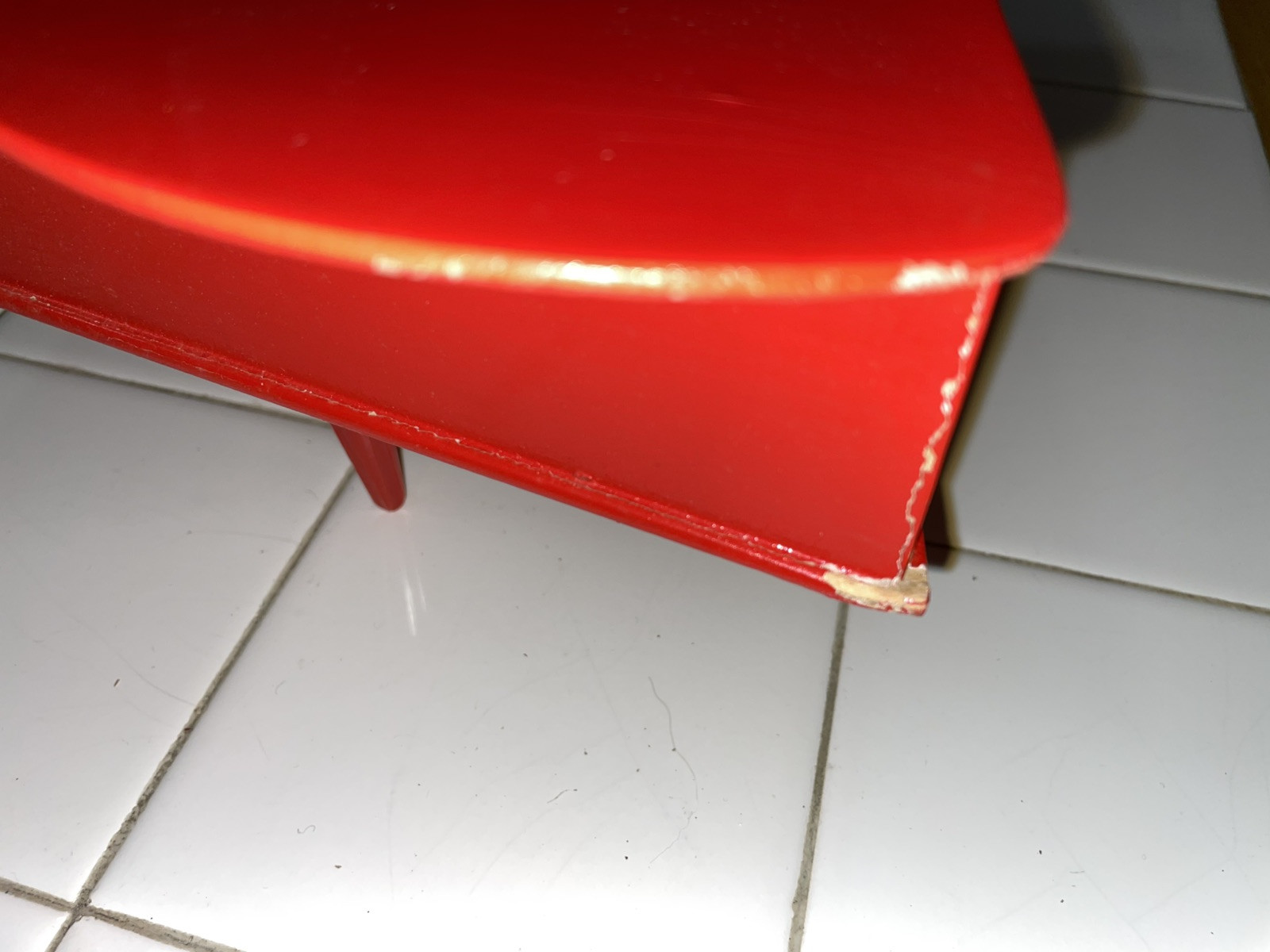 BEILEI Baby Grand Red Piano 12 Key Natural Wood 1950s Musical Instrument Toy