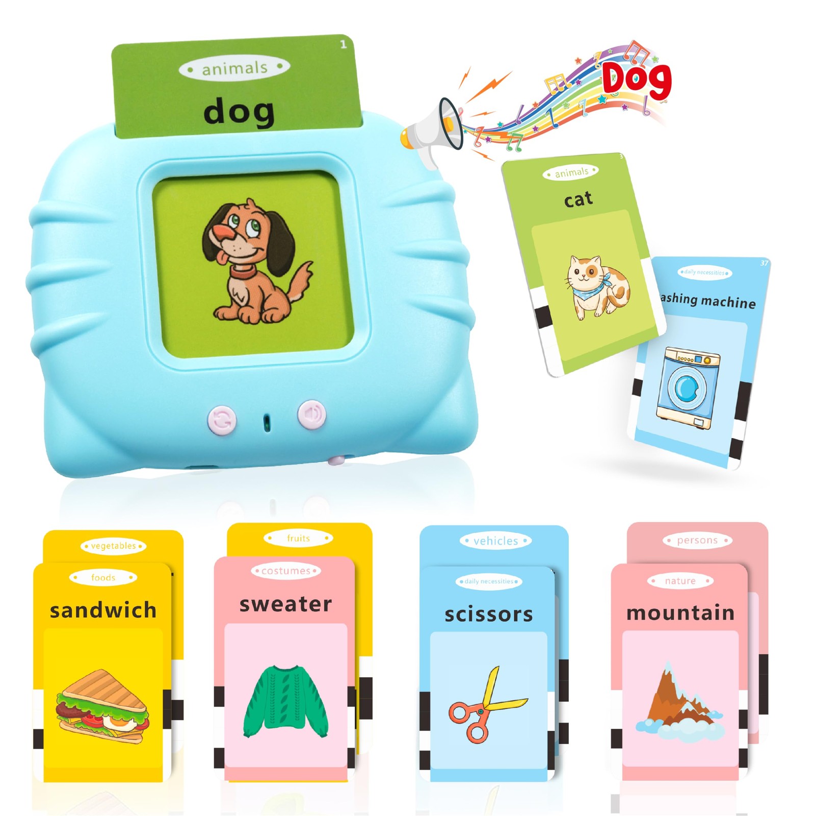 Toddler Toys Sight Words Talking Flash Cards for Ages 2 3 4 Boys and Girls, A…