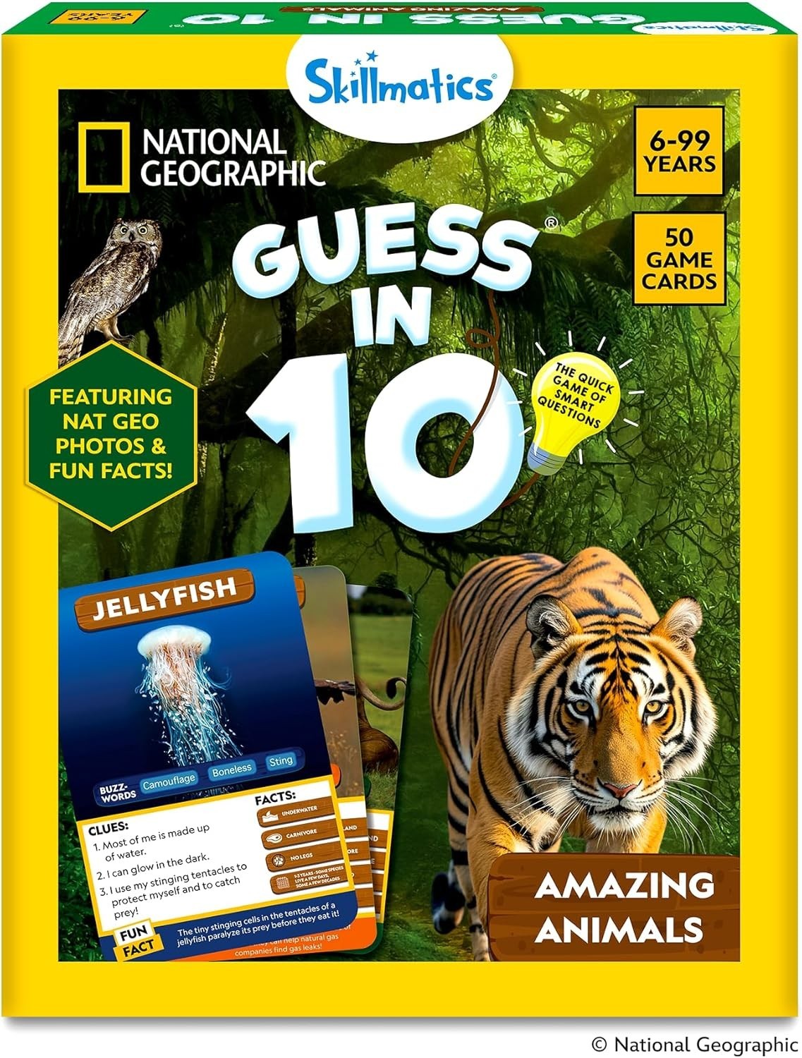 Guess in 10 National Geographic Animals, Educational Card Game for Kids & Fam…