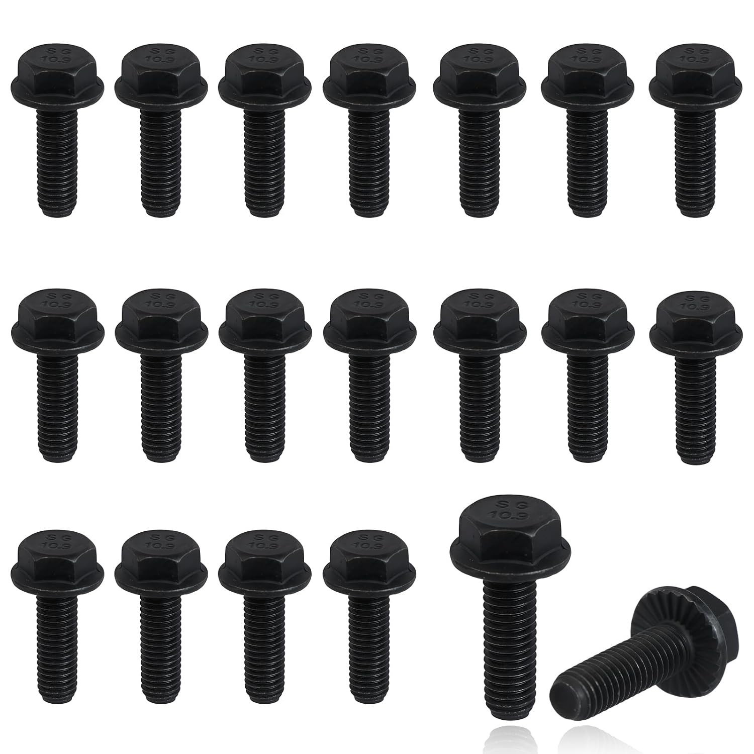 20PCS 551696 Exhaust Manifold Bolts Kit, LS Exhaust Manifold Header Bolts Compat