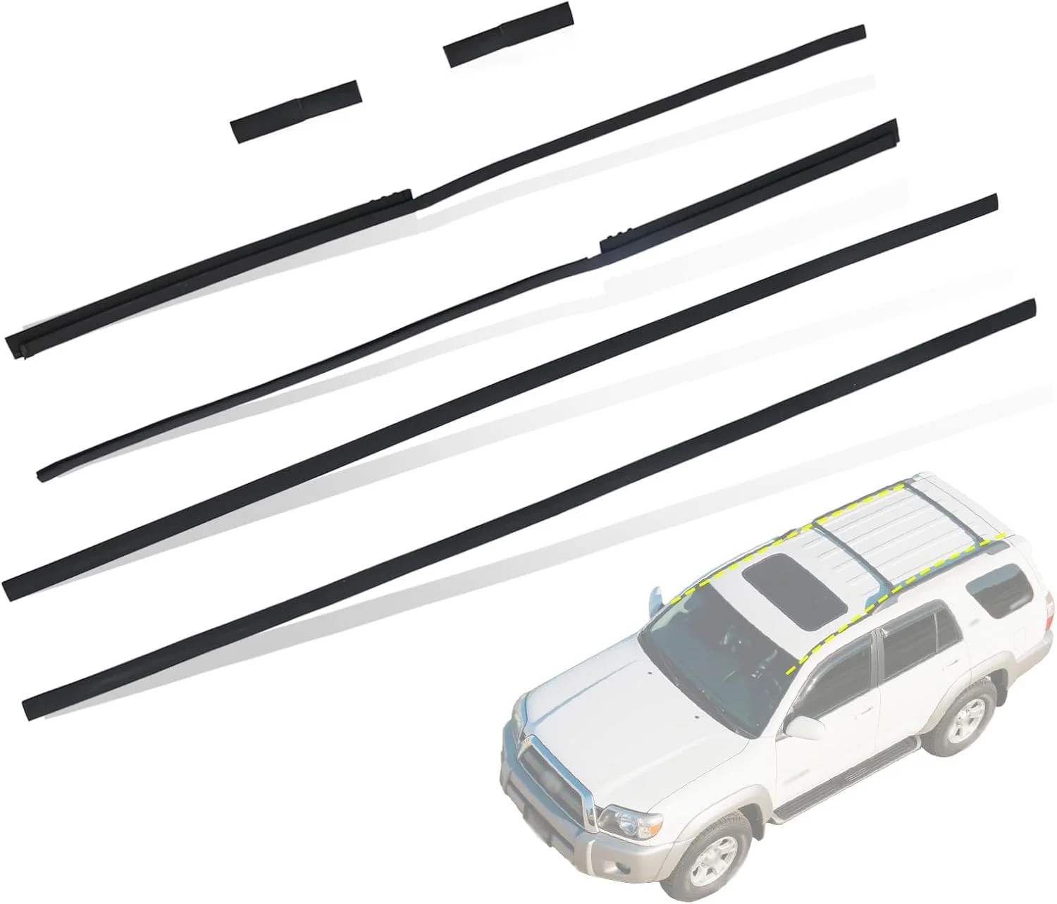 Roof Drip Molding Weatherstrip Fit for Toyota 4Runner 2003-2009 Replace# 75533-3