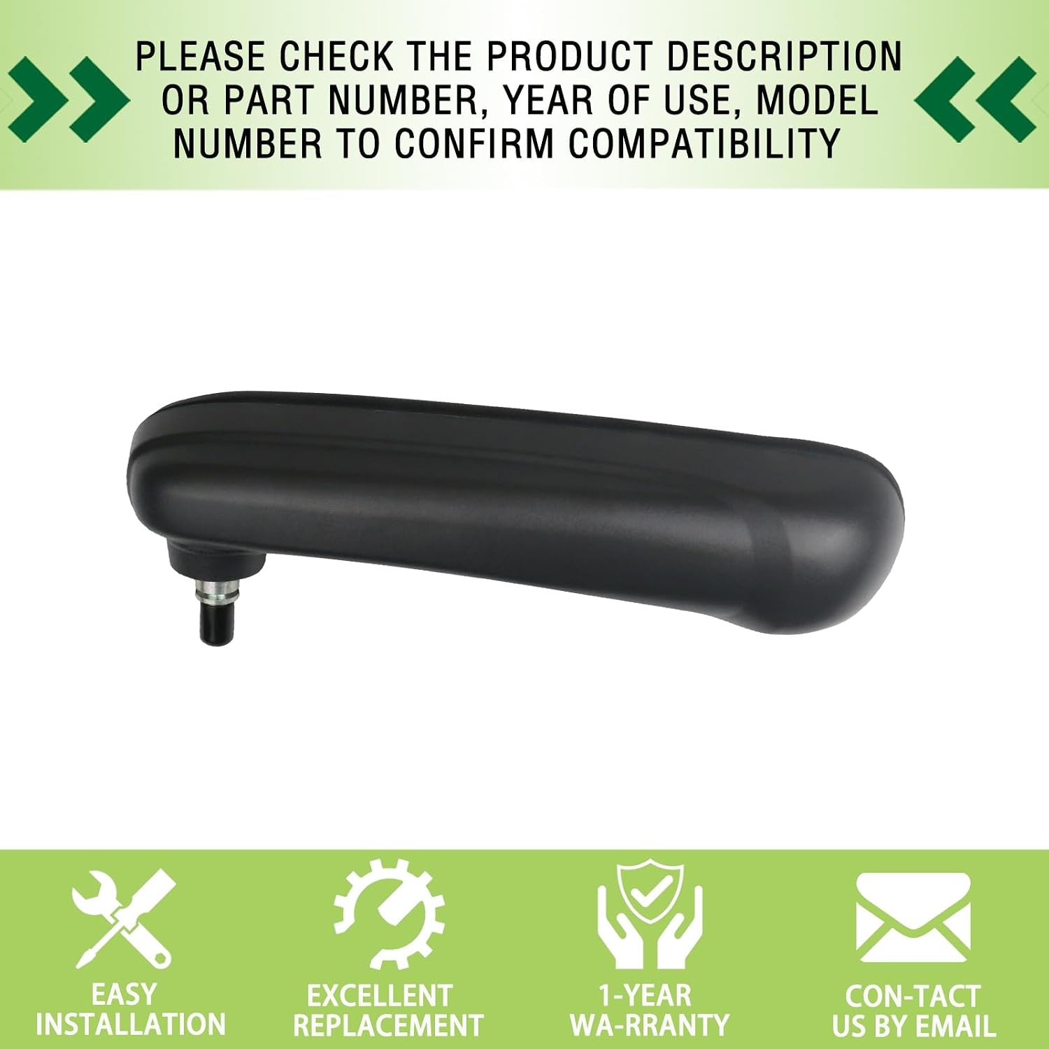 Front Driver Side Seat Armrest Adjustable Arm Rest Black Compatible with
