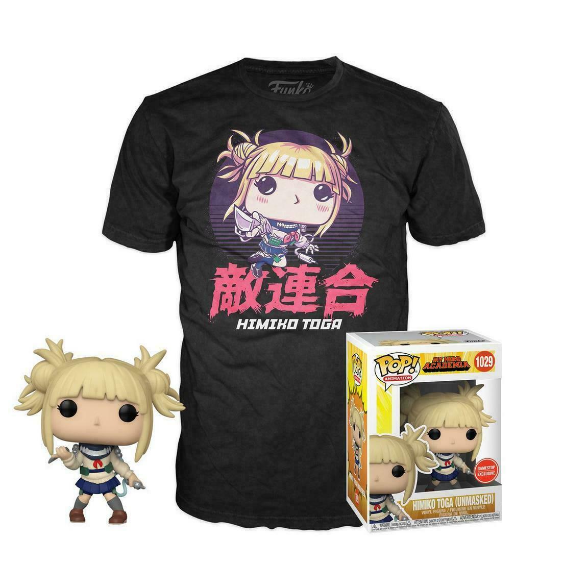 Funko Pop Tees : My Hero Academia : Himiko Toga (Unmasked) Sealed S M L XL