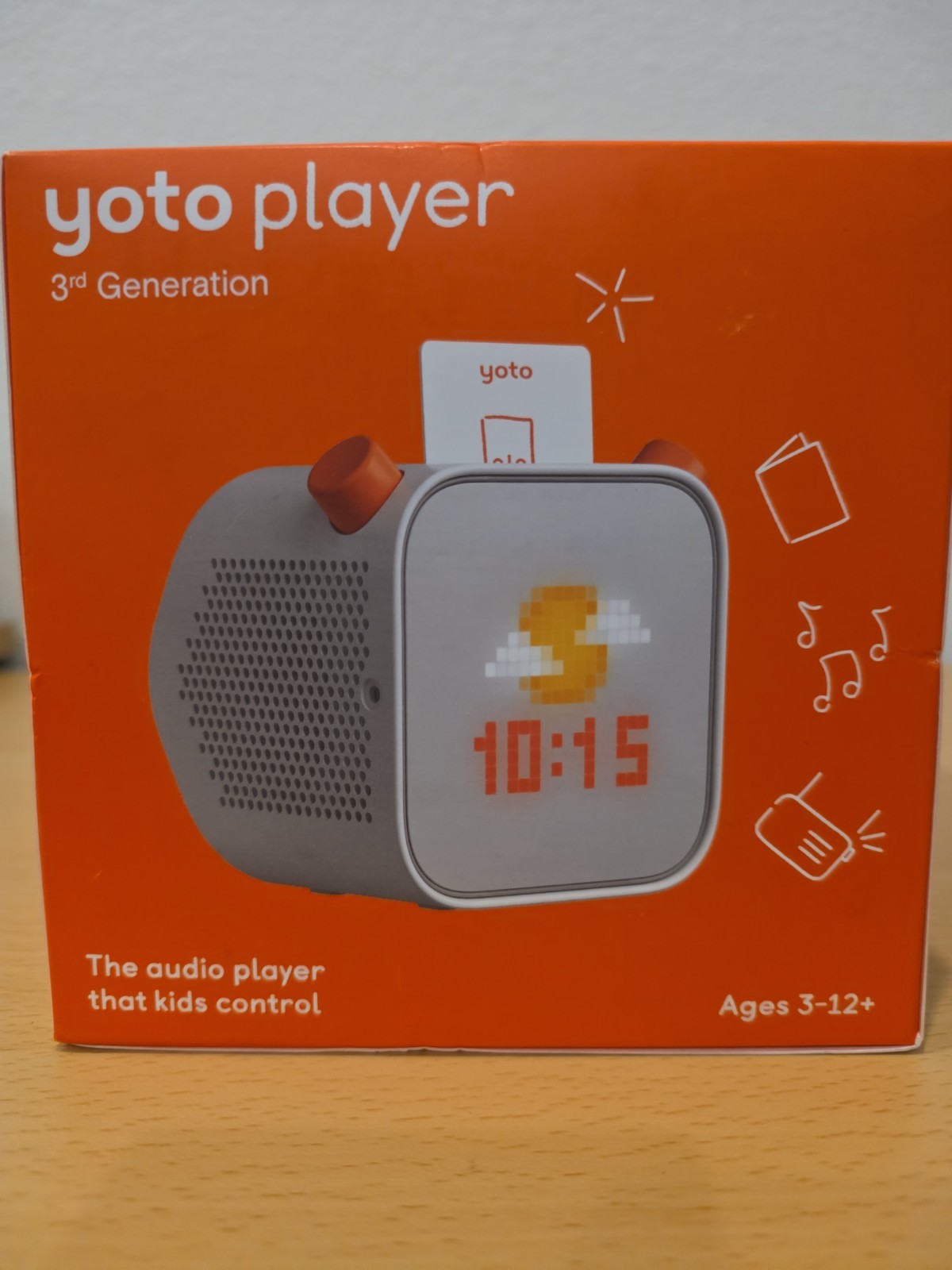 Yoto Player 3rd Generation Kids Audio Player Gray Orange New
