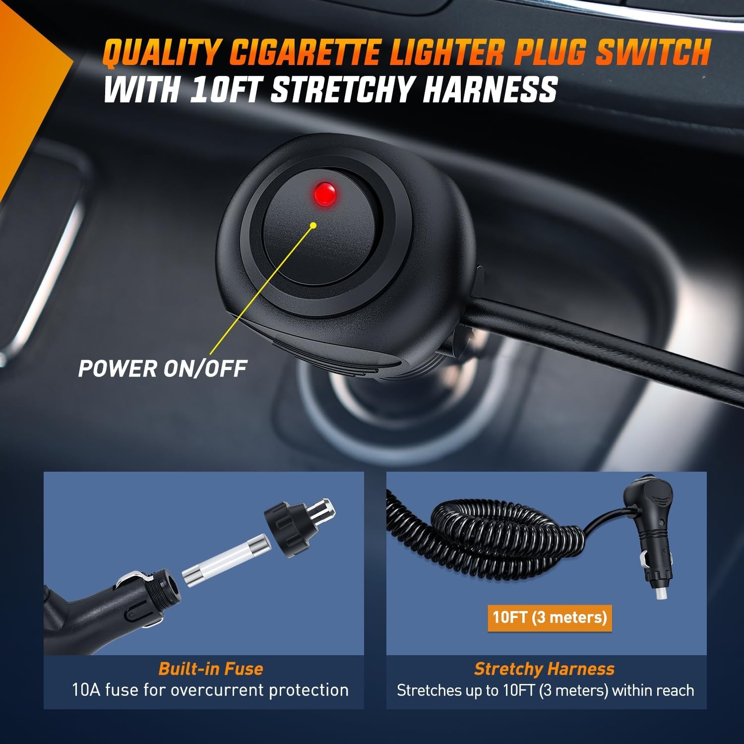 Nilight LED Light Bar 13.5 Inch Triple Row Cigarette Lighter Wiring Strong Ma…