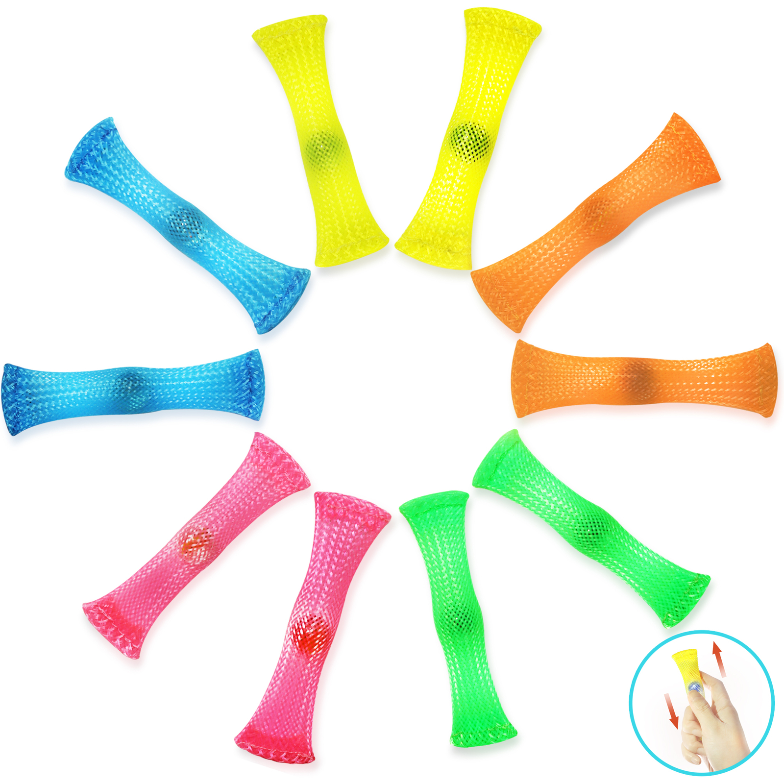 Novelty Place Mesh and Marble Fidget Toys 10 Pcs – Stress Relieve Anti-Anxiety