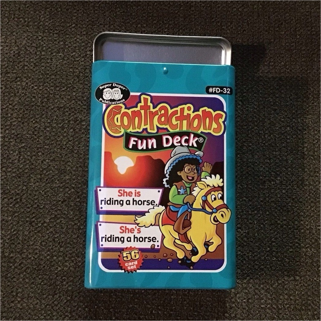 Super Duper Publications Contractions Complete Fun Deck FD-32 Cards Grades K-3