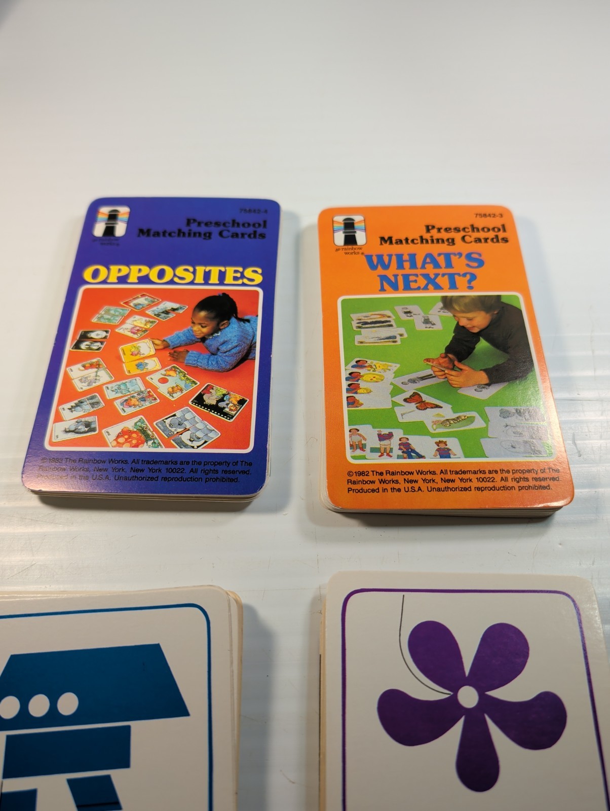 Vintage 1980s Preschool Matching Cards “What’s Next” & “Opposites” Plus More