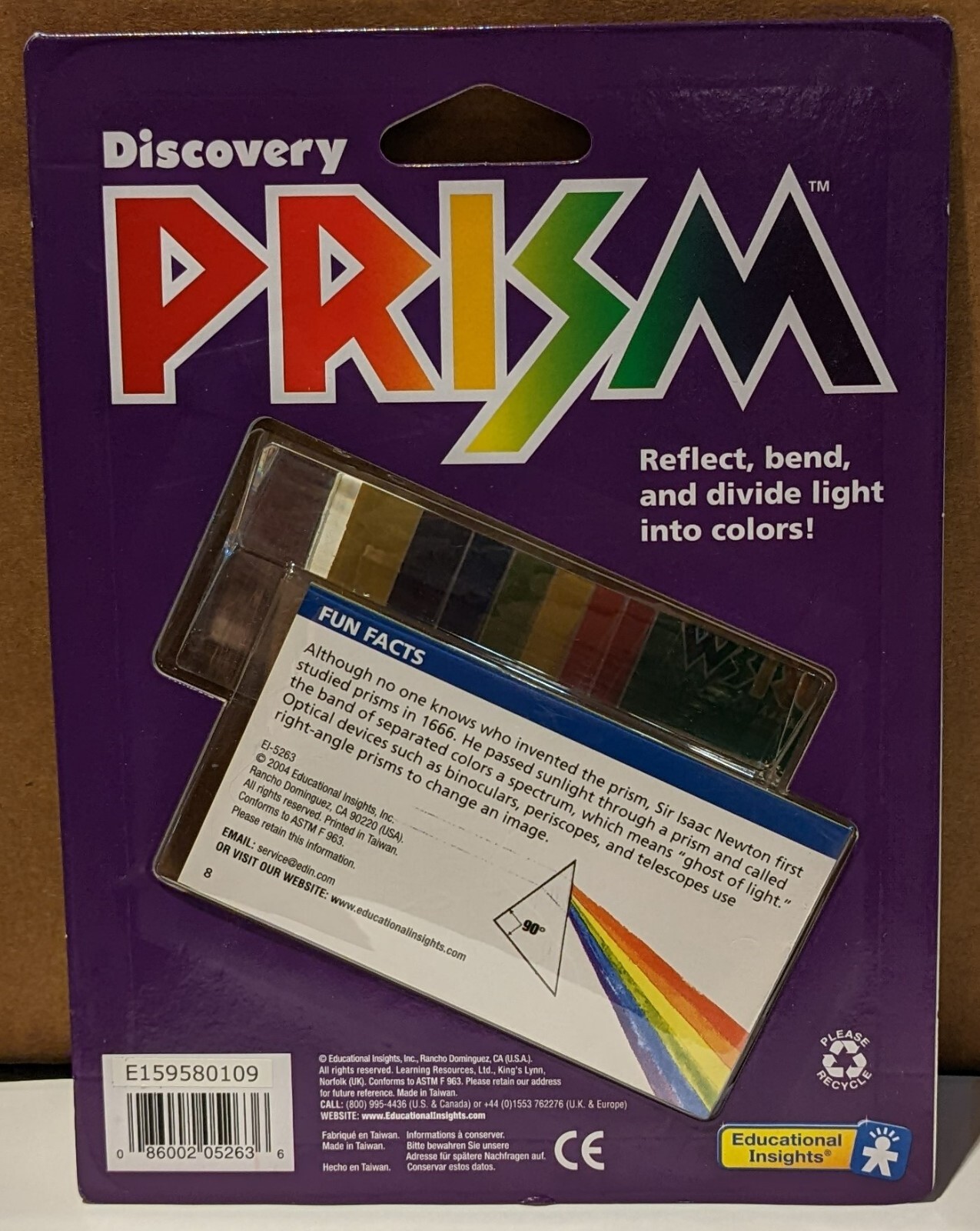 EI5263 Discovery Prism, Educational Insights – Fun Facts & Experiments – Ages 4+