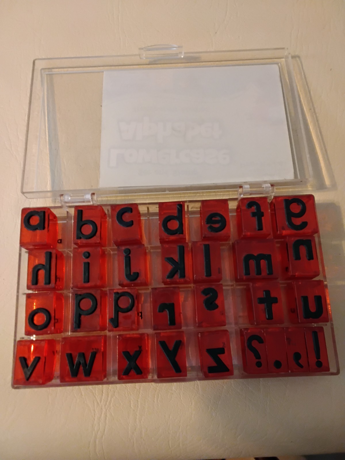 Educational Kids Lowercase Alphabet Transparent Stamps Pre-k Ages 4+