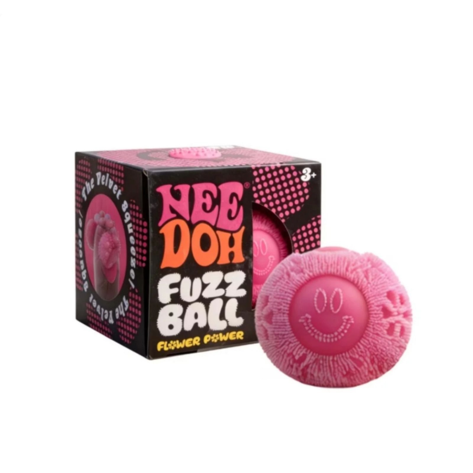 NeeDoh Fuzz Ball Flower Power Pink