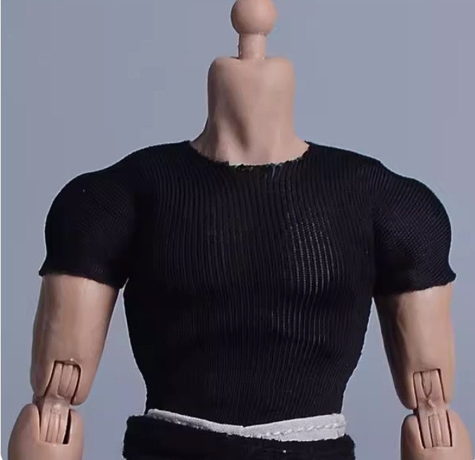 For 6”Muscle Romankey Model1/12 Male Soldier Clothes Close-fitting T-shirt