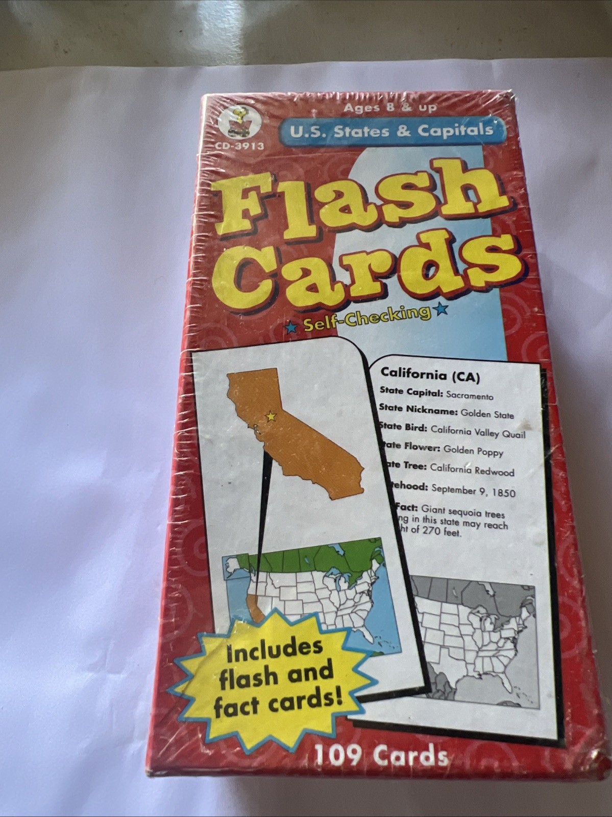 U.S. States And Capitals Flash Cards Brand New Unopened