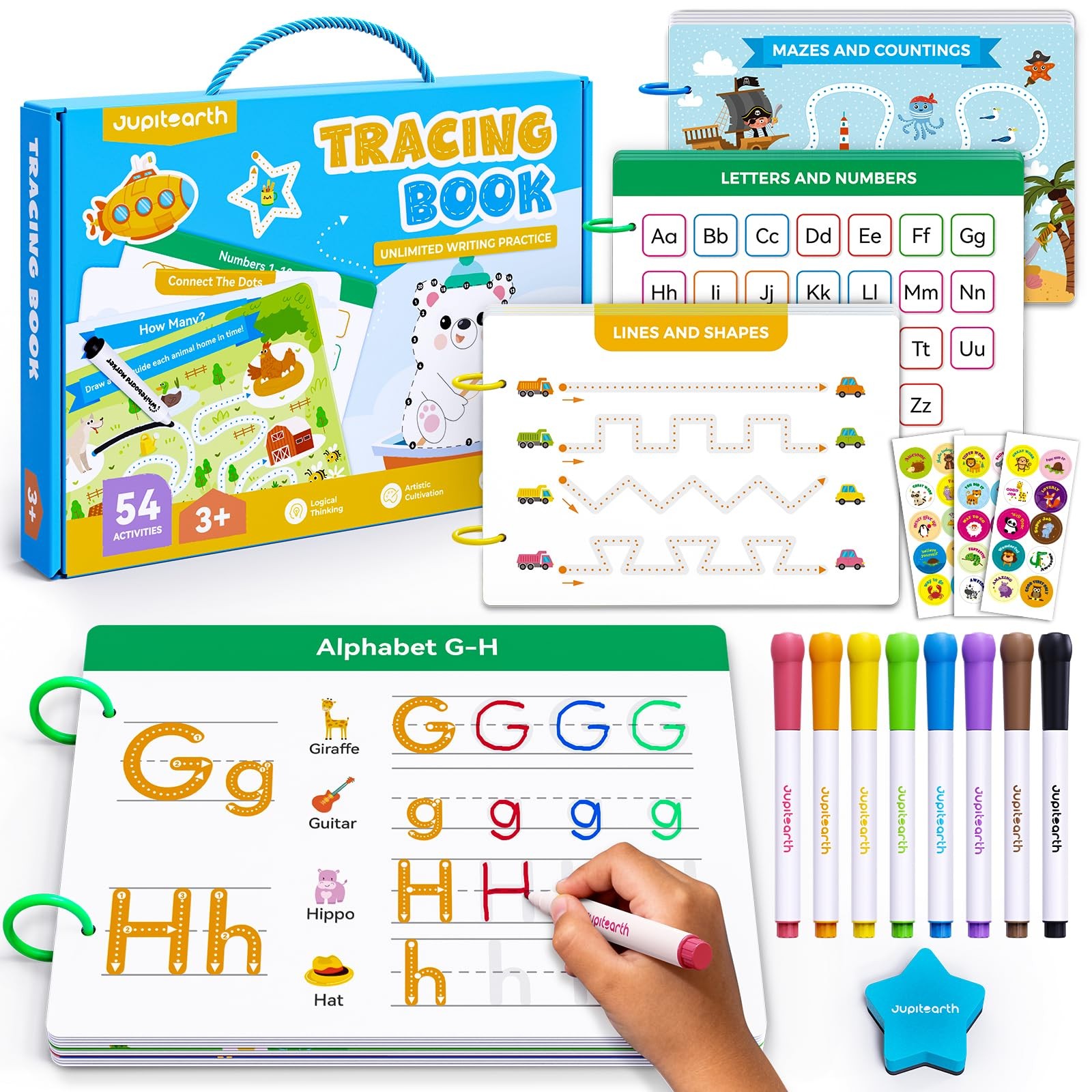 Preschool Learning Activities 54 Reusable Pages, Tracing Books for Kids Ages …