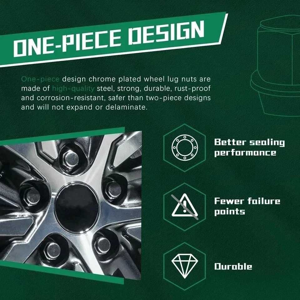 M12x1.5 Lug Nuts,One-Piece Wheel Nuts for Toyota Corolla/Prius/Sienna,Lexus RX35