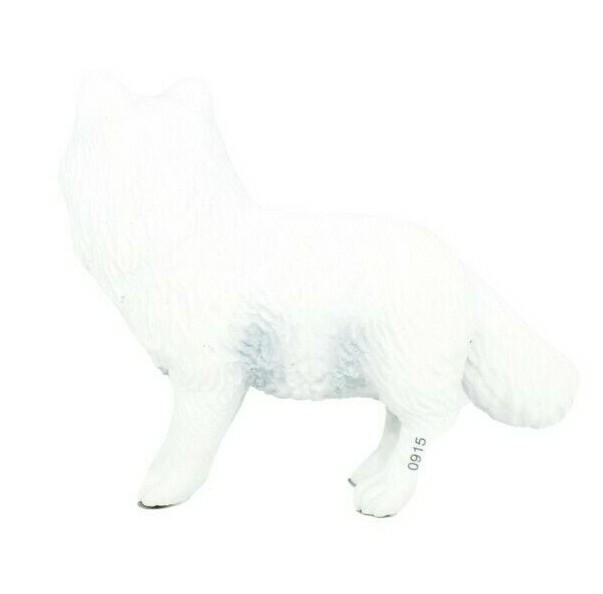 Fox, Arctic, White, Very Nice Plastic Animal, Toy, Kids, Realistic 3.5″ F3373