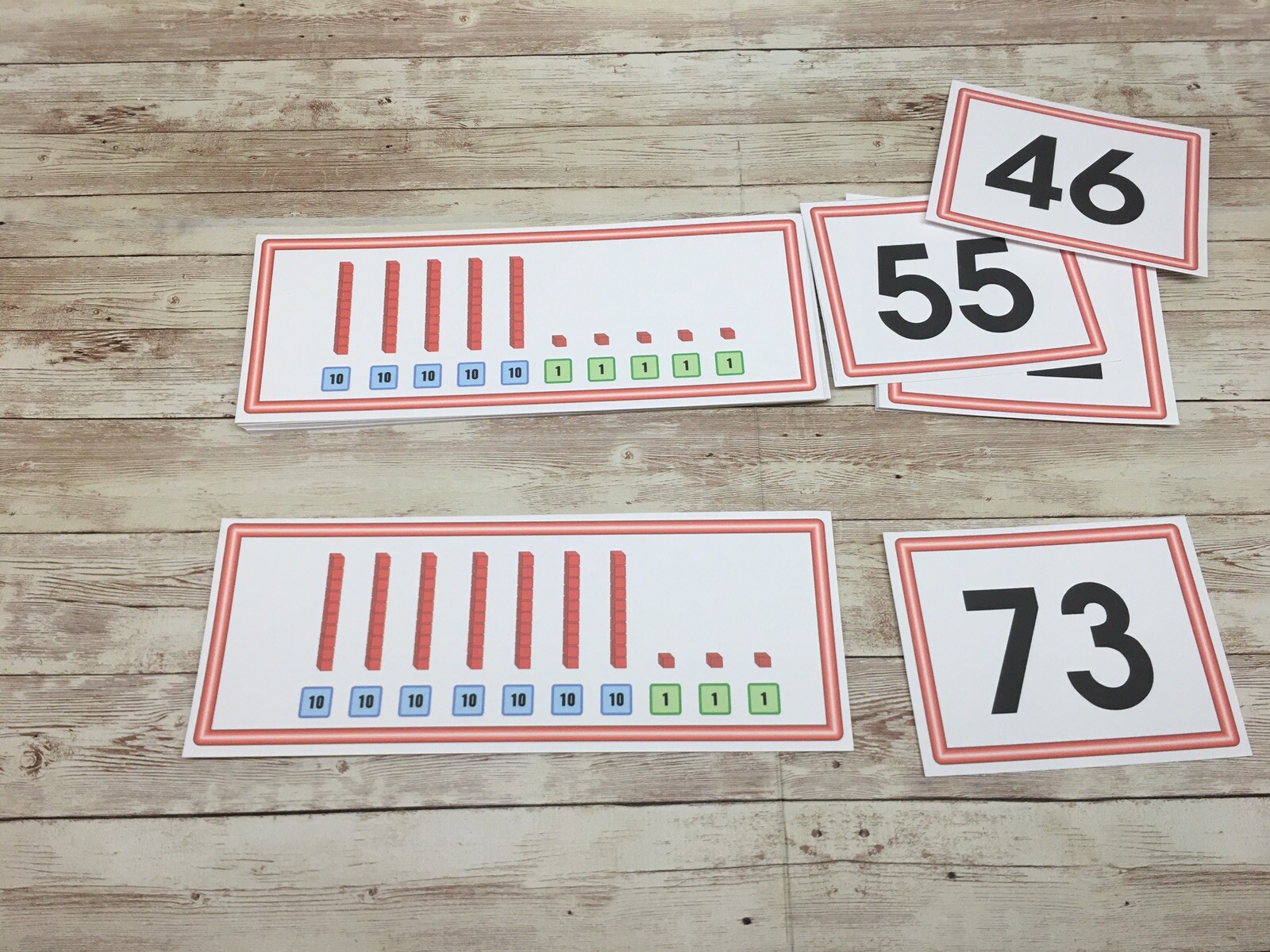 Counting Place Value 2 Digit – 20 Activity Mats & 20 Number Cards – Math Center