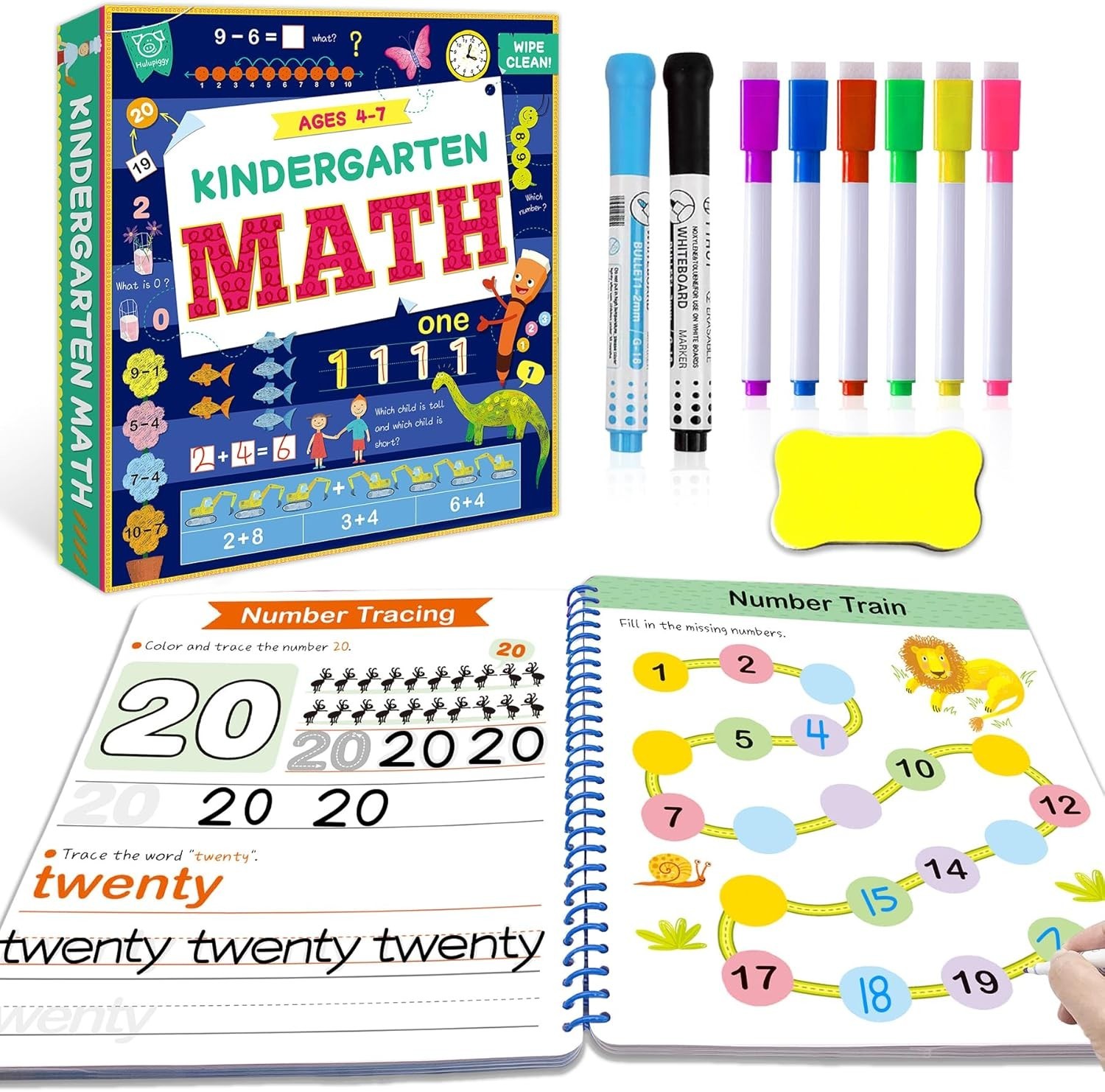 Preschool Learning Activities – Reusable Letter & Number Tracing Book for Kids 3