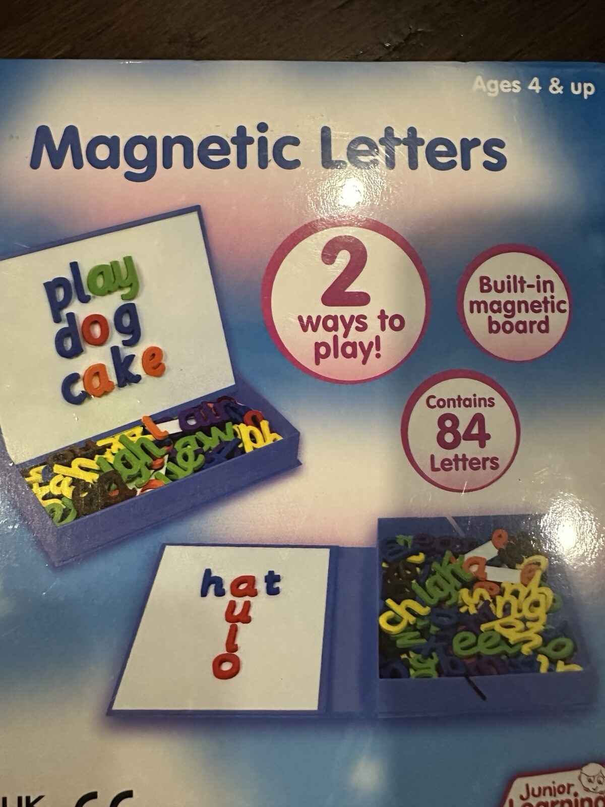 Junior Learning Rainbow Phonics Magnetic Letters, 85 Pieces 2 Ways To Play NEW!
