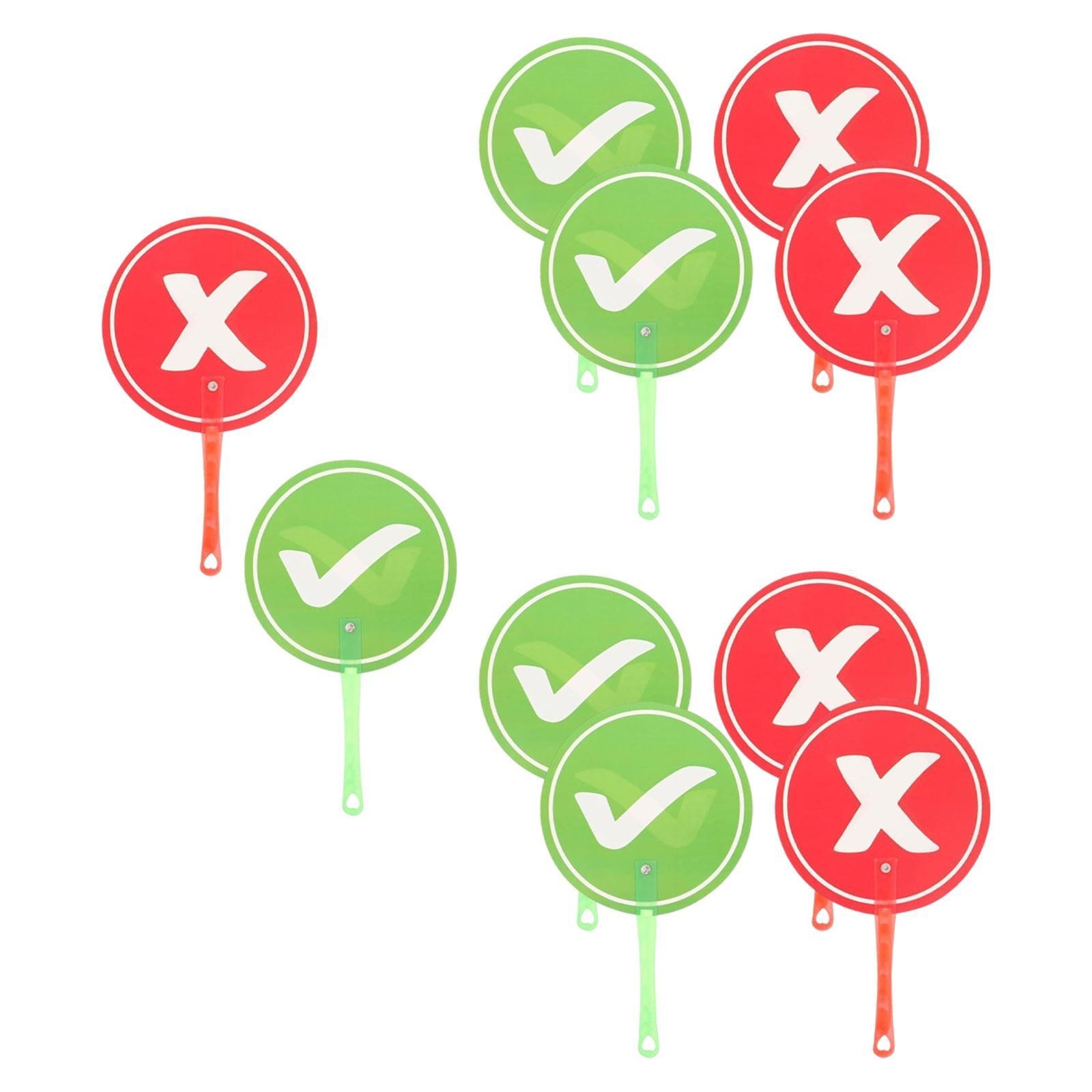 10Pcs Voting Paddles Yes No Paddles Interactive Tool Lightweight Portable True