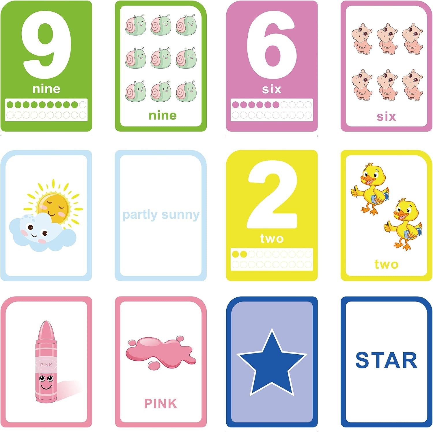 Durable Toddler Flash Cards – 52 Double-Sided Cards for Engaging Learning Play
