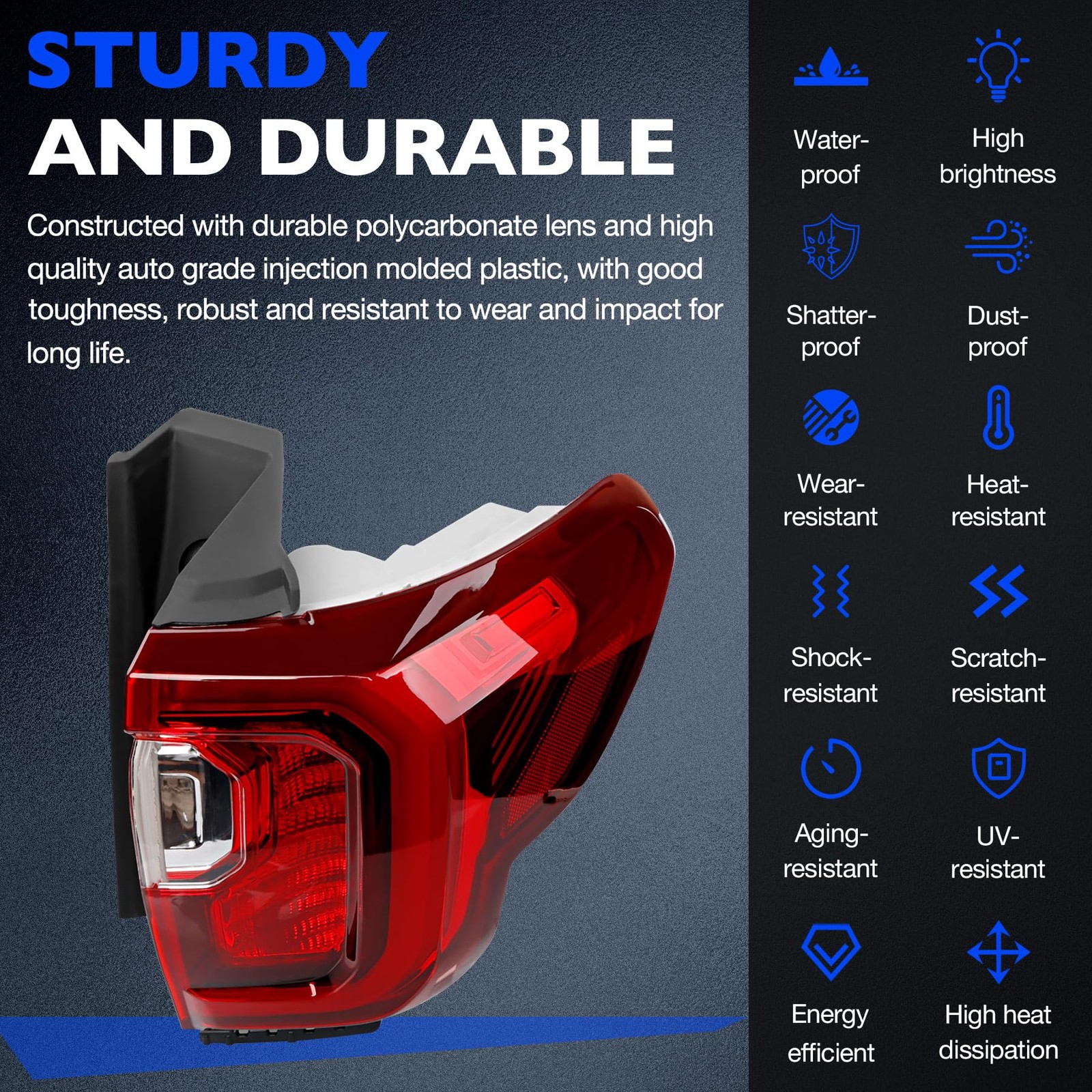 Misakomo LED Tail light Right Compatible with 2020-2023 GMC Acadia SL SLE SLT