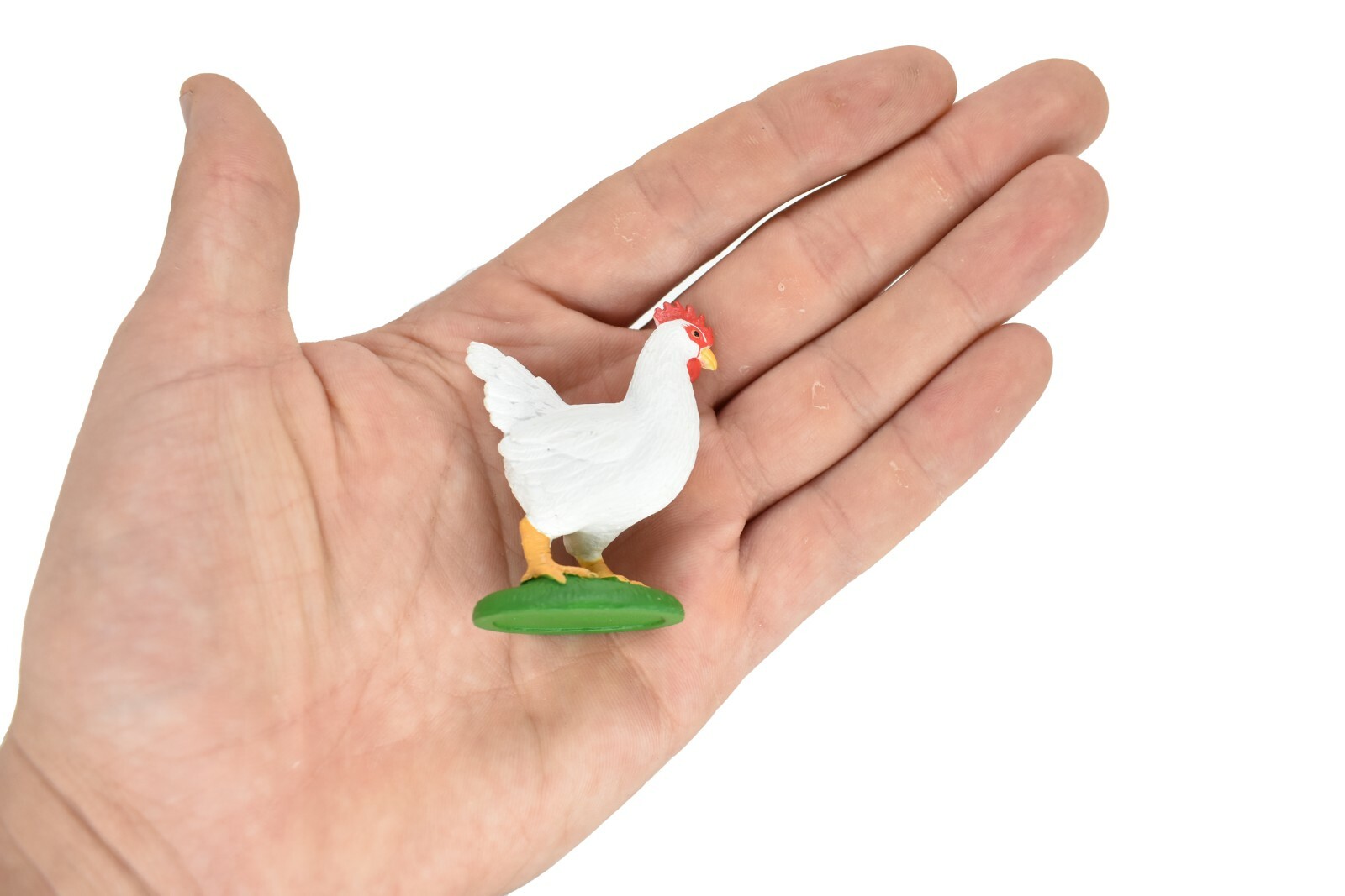 Chicken White Realistic Toy Model Plastic Replica Barn Farm Animal 2″ F7053
